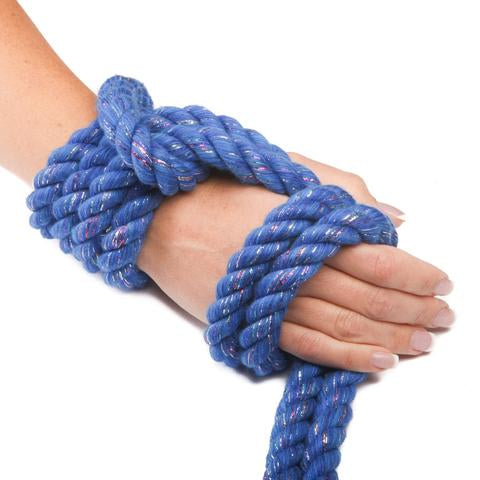 Royal Blue Glitter Cotton Rope | Twisted Cordage that Sparkles – Ravenox