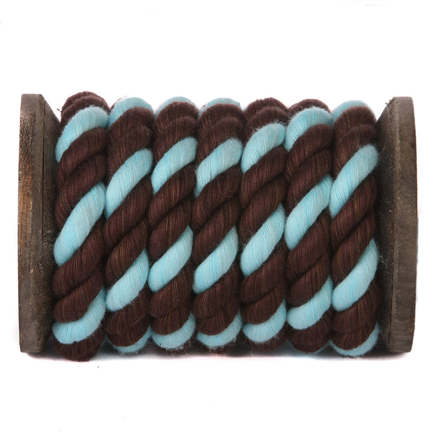 Twisted Cotton Rope (Brown, Brown & Aqua) (5723222465)