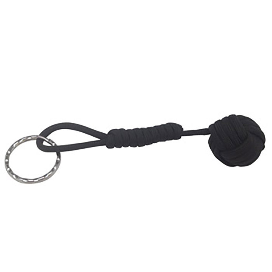 Ravenox Adjustable Monkey Fist Paracord Keychain in Black (682463745)