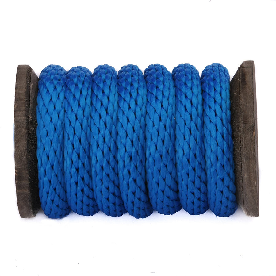 Ravenox Solid Braid Polypropylene Utility Rope (Blue) - 1/4 inch x 25 Feet - 20402211457