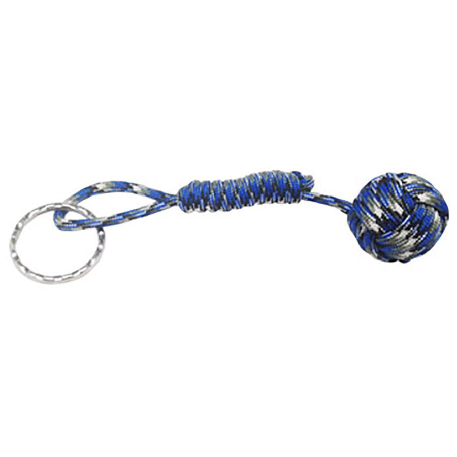 Ravenox Adjustable Monkey Fist Paracord Keychain in Blue Camo Color (682463745)