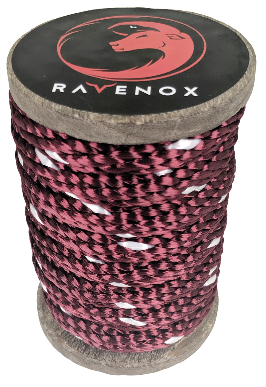 Solid Braid Polyester Rope (Burgundy with Tracer) (4578896674906)