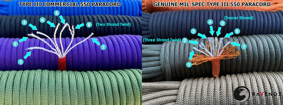 Type III Commercial 550 Paracord (6622987157704)