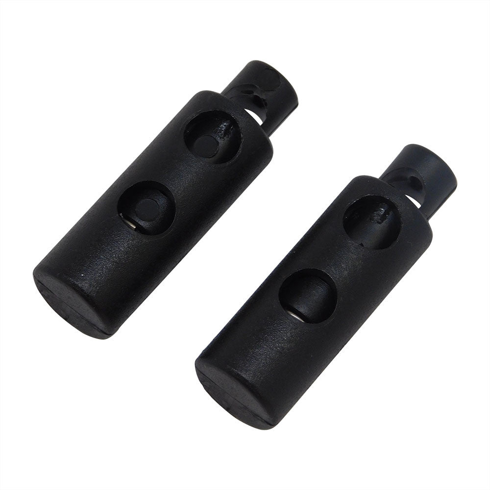 Ravenox Double Hole Black Barrel Cord Locks for 550 Paracord Projects COVID-19 Face Masks Bungee Cord (1880735681)