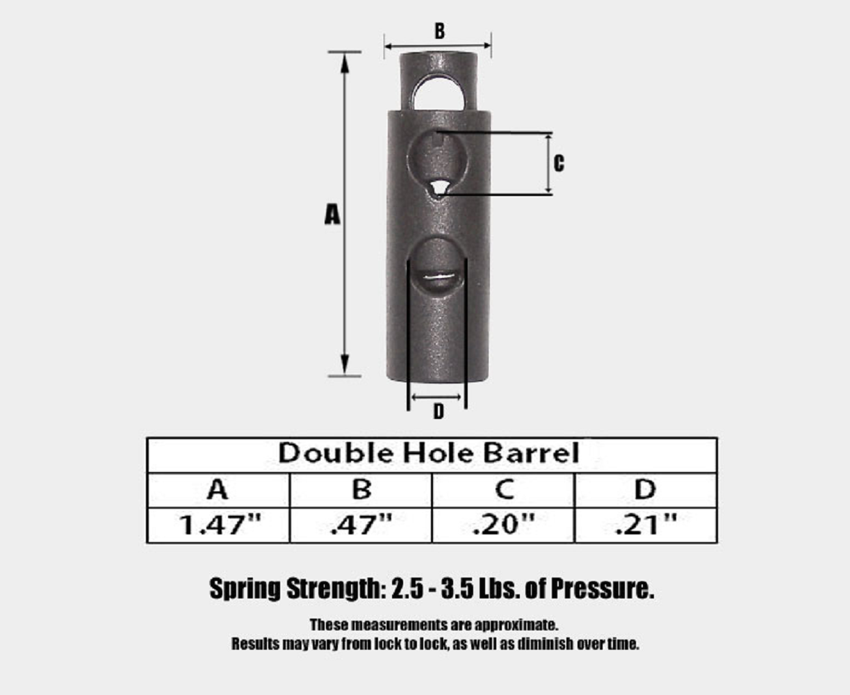 Double Hole Barrel Cord Locks (1880735681)