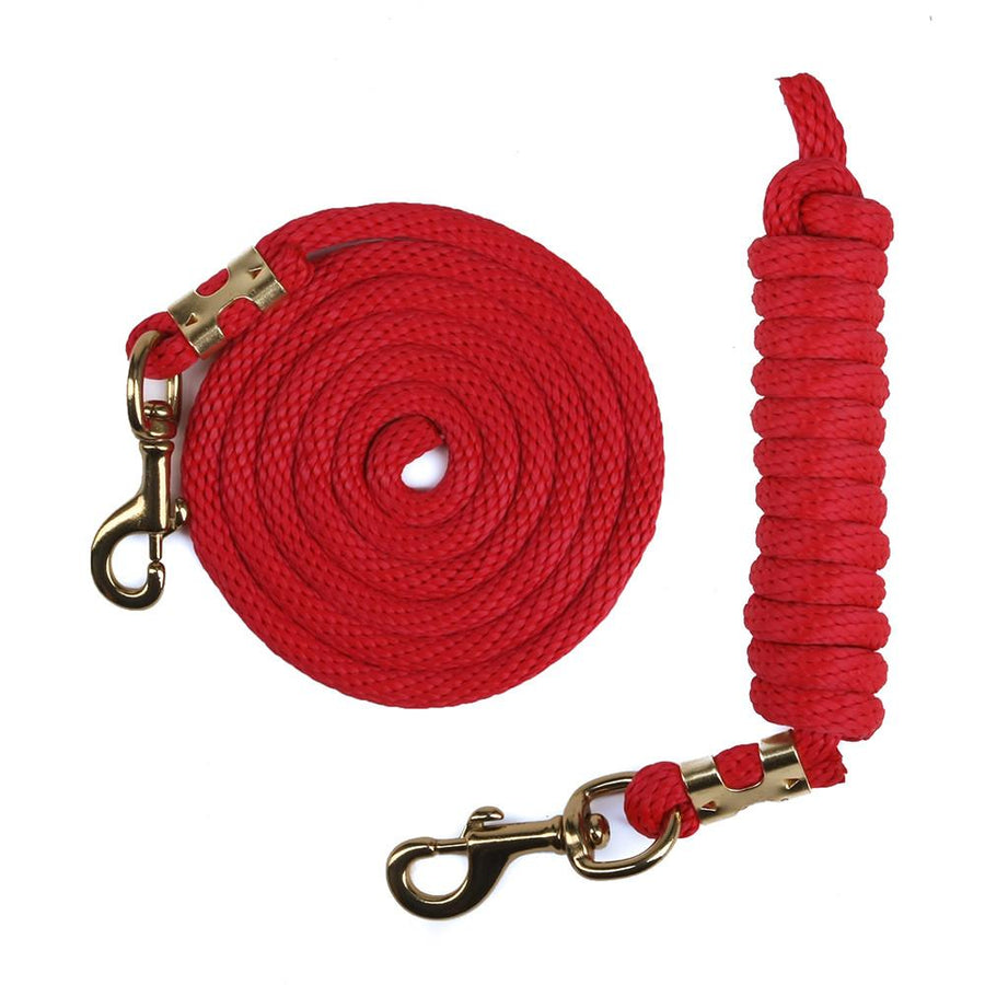 Ravenox Animal Tack Lead Lines | Red Poly Horse Lead Ropes | Horse Tack (6134200795336)