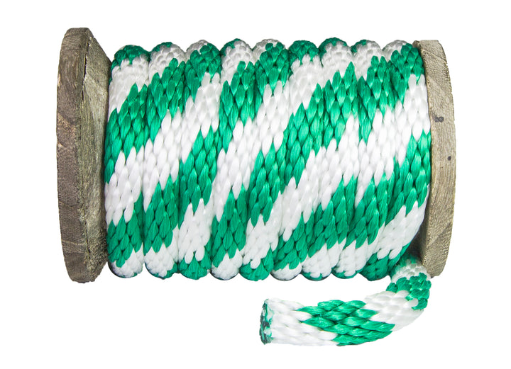 7/32 White w/Green Tracer Solid Braid Polyester Rope – Phoenix Rope &  Cordage