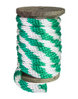 Solid Braid Polypropylene Utility Rope (Green & White) (384232063016)