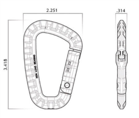 Tac Link Super Strong Molded Polymer Clip Carabiner (1848839937)