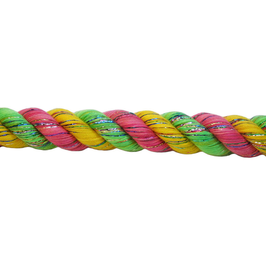 Twisted Cotton Rope (Glitter Pink Gold Lime) (3868039617)