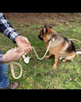 Correa para perro hecha a mano con cuerda de cáñamo