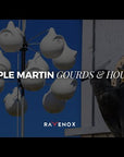 Alojamiento para pájaros Ravenox Purple Martin | Kit combinado de rejilla de lujo para 12 calabazas