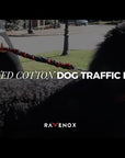 Correa corta para perros con asa de tráfico de algodón hecha a mano