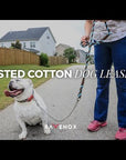 Handmade Cotton Dog Leash with Chain