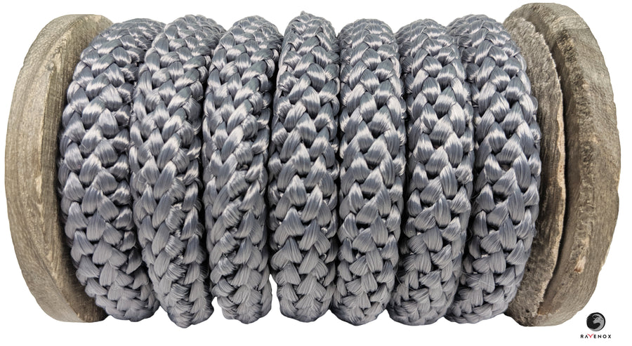 Ravenox Knit Braid Polyester Rope | Grey Ropes, Made in the USA