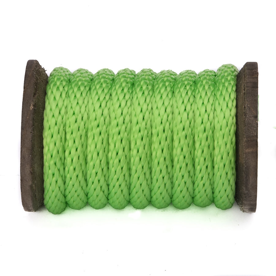 Solid Braid Polypropylene Utility Rope (Lime) (6485872193)