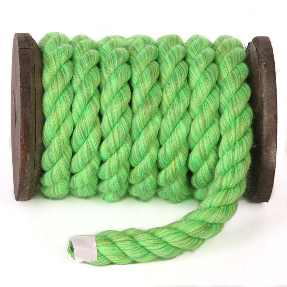 Natural Twisted Cotton Rope - 1/2" Diameter, 25 Feet Dark Green For Crafts & DIY