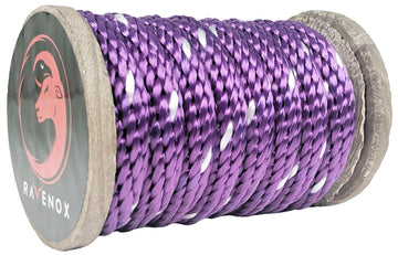 Solid Braid Polyester Rope (Purple with Tracer) (4578990719066)