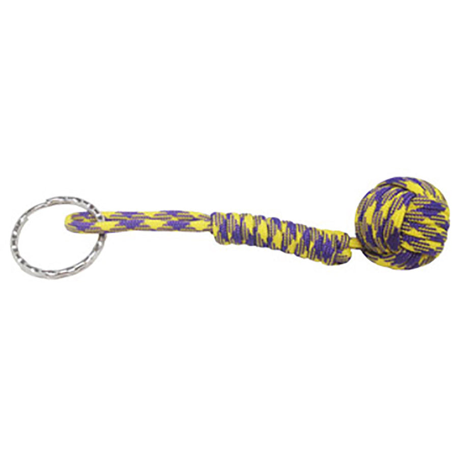 Ravenox Adjustable Monkey Fist Paracord Keychain in Blue and Yellow Camouflage (682463745)