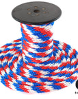 Solid Braid Polypropylene Utility Rope (Red, White & Blue) (1648512729178)