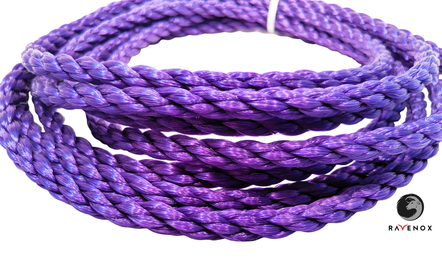 Ravenox Purple Twisted Polypropylene Ropes | Colorful Cordage 3/8-Inch x 100-Feet