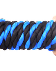 Twisted Cotton Rope (Black, Black & Royal Blue) - "Thin Blue Line" (1591840669786)