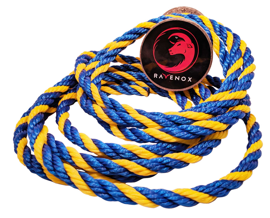 Twisted Polypropylene Rope (Blue, Blue & Yellow) (1920578650202)