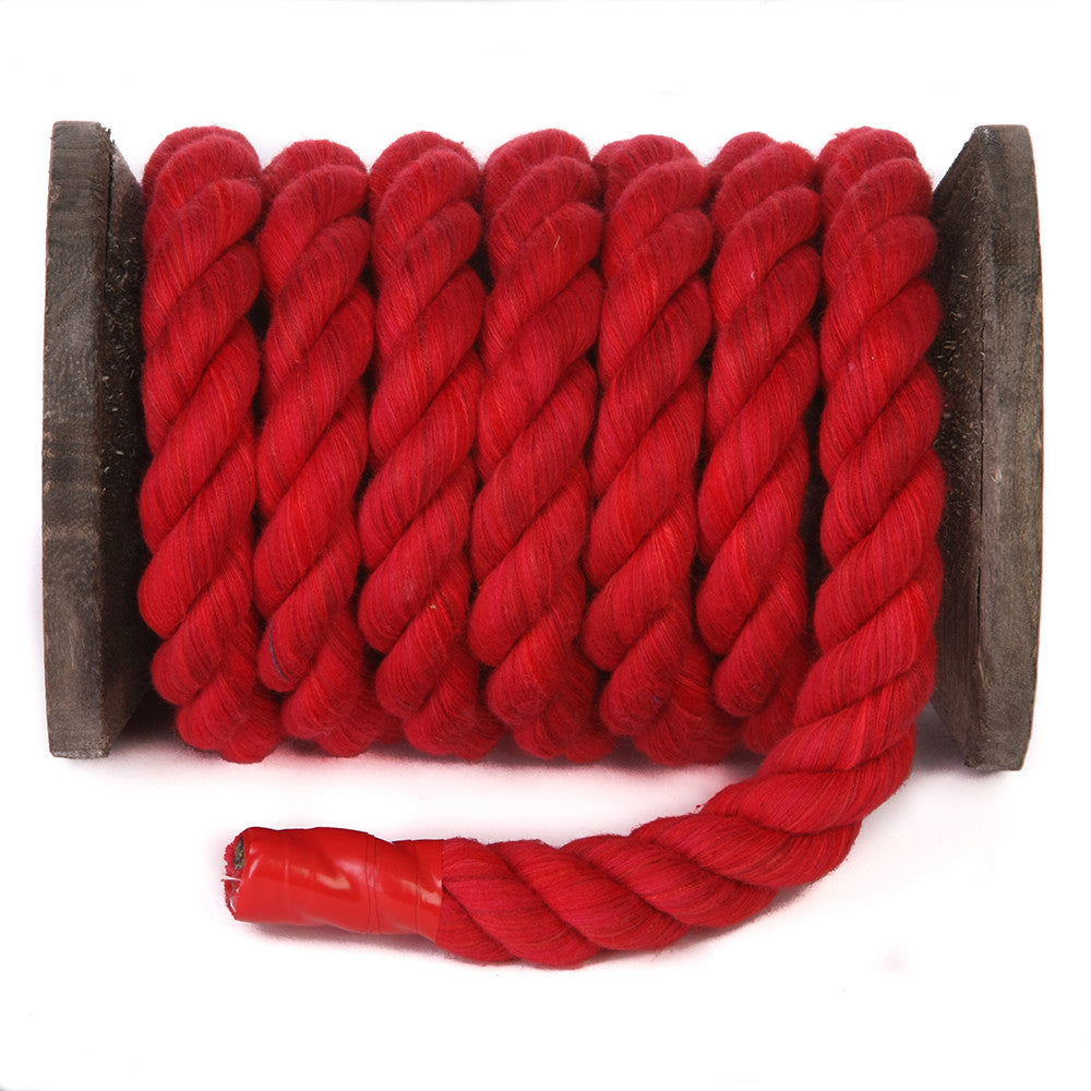 Ravenox Red Twisted Cotton Rope | Soft Cords for Arts & Crafts