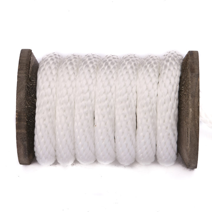 Braided Utility Rope Ravenox USA-Made Solid Braid Derby Rope: Navy Blue & White | Versatile