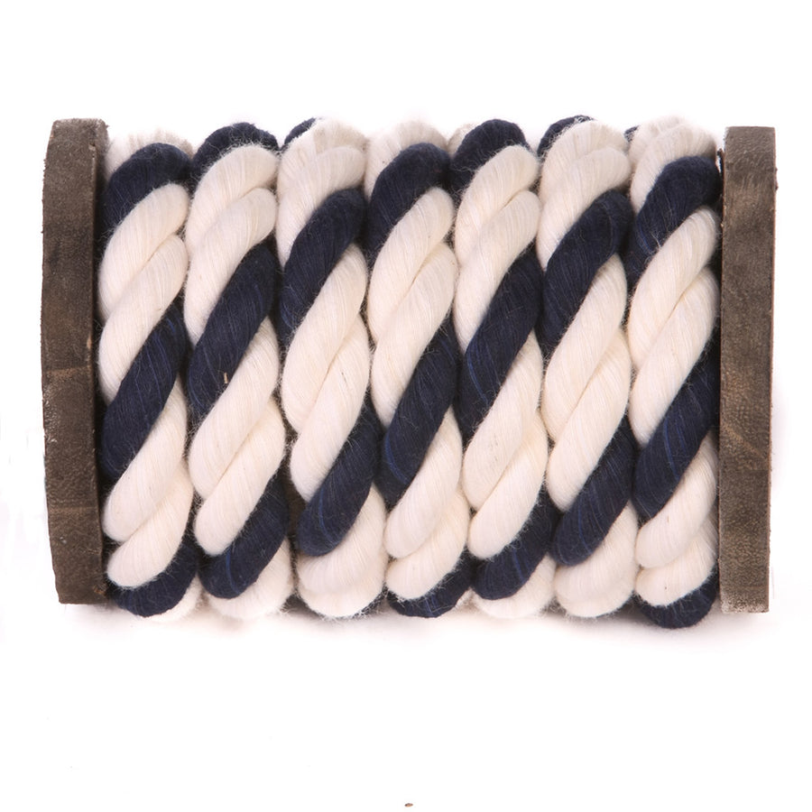 Twisted Cotton Rope (White, White & Navy Blue) (5303608833)